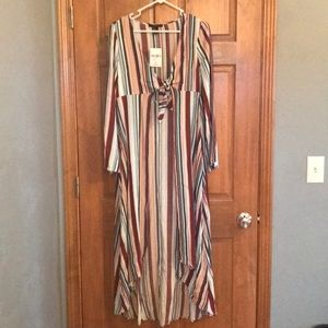 Long open front tunic